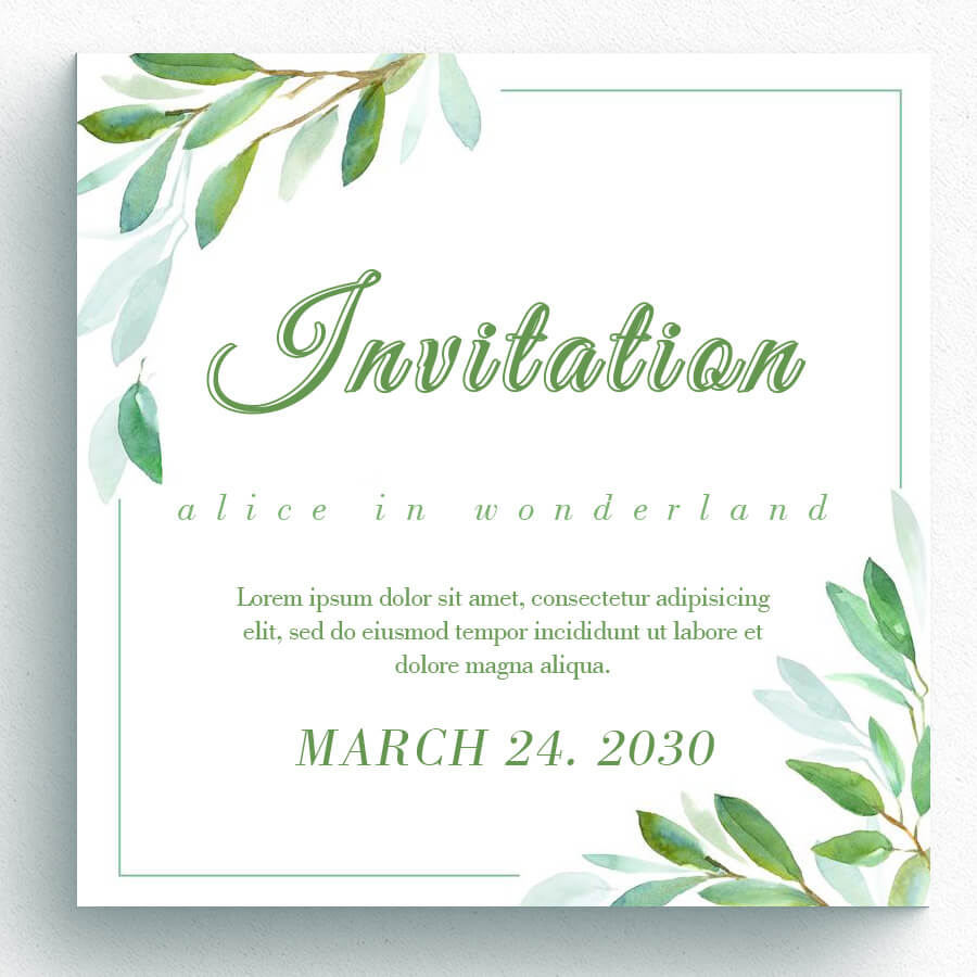 alice in wonderland invitation template Free Templates in PSD file