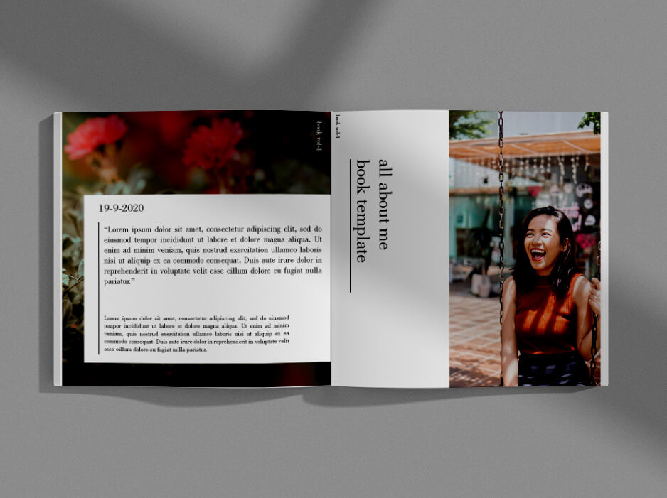 all about me book template Free Templates in PSD file