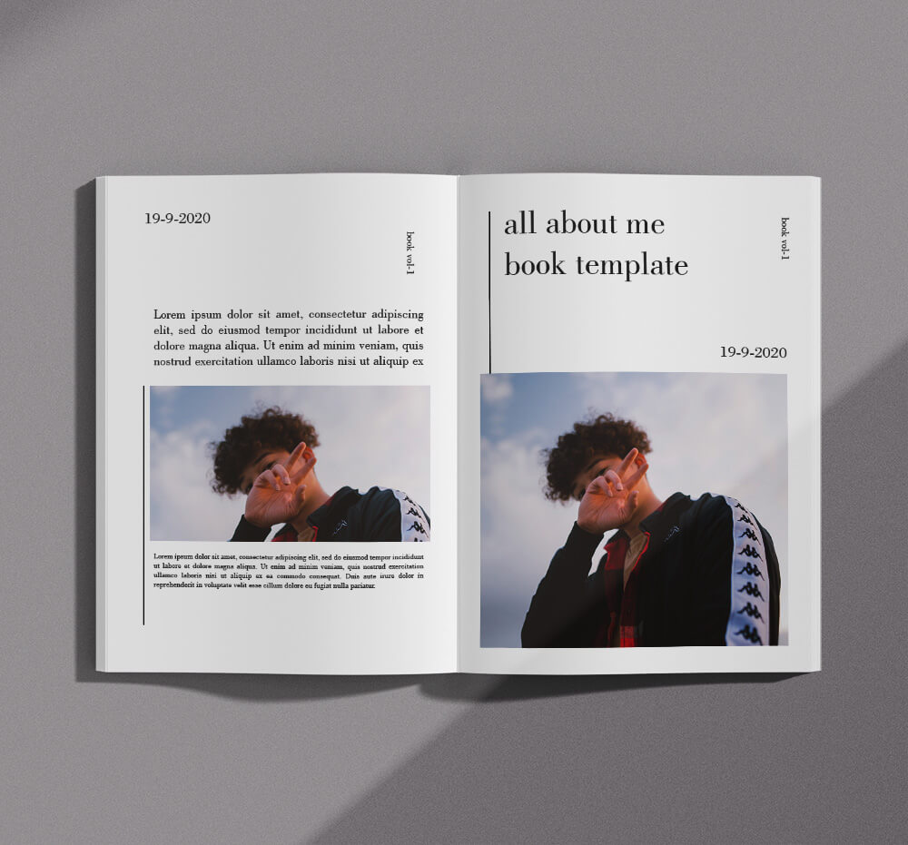 all about me book template Templates PSD Free file
