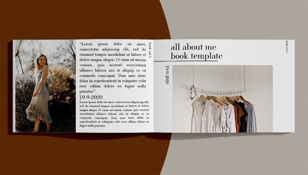 all about me book template Templates for Photoshop