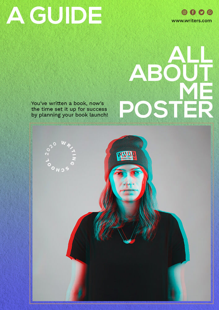 all about me poster Customizable File PSD Design Templates