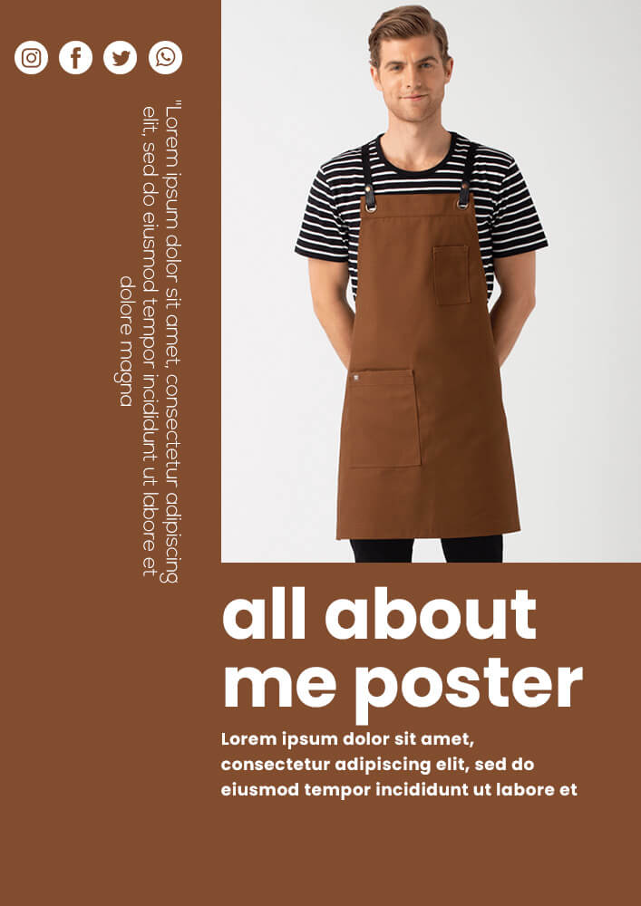 all about me poster in Photoshop PSD