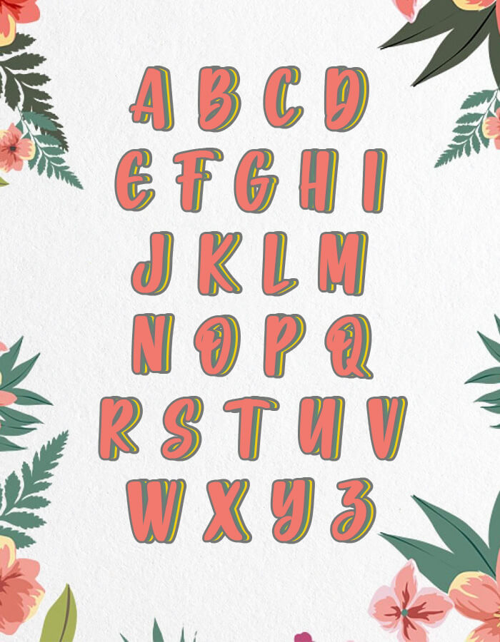 alphabet letters template Customizable File PSD Design Templates