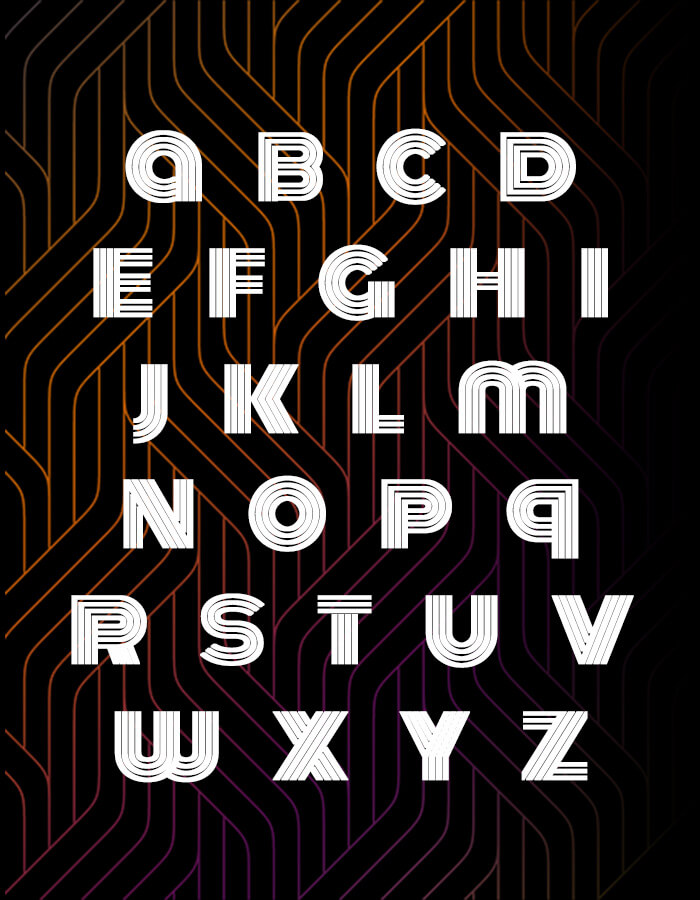 alphabet letters template PSD File Free Download