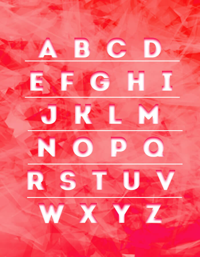 alphabet letters template Templates for Photoshop