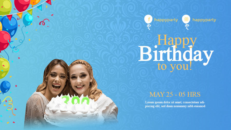 birthday banners Free Templates in PSD file