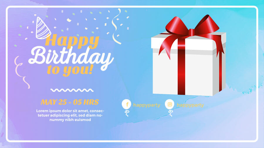 birthday banners Templates PSD Free file