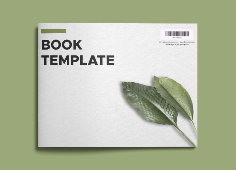 book template in Photoshop PSD