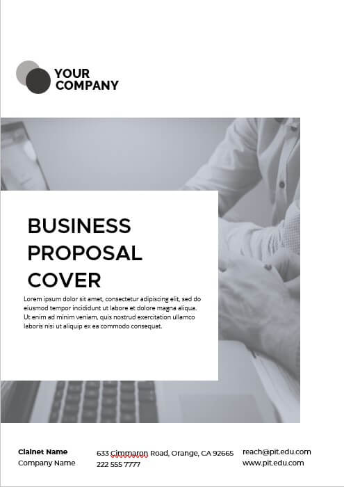business proposal cover template 1