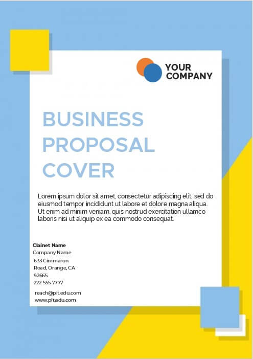 business proposal cover template 10