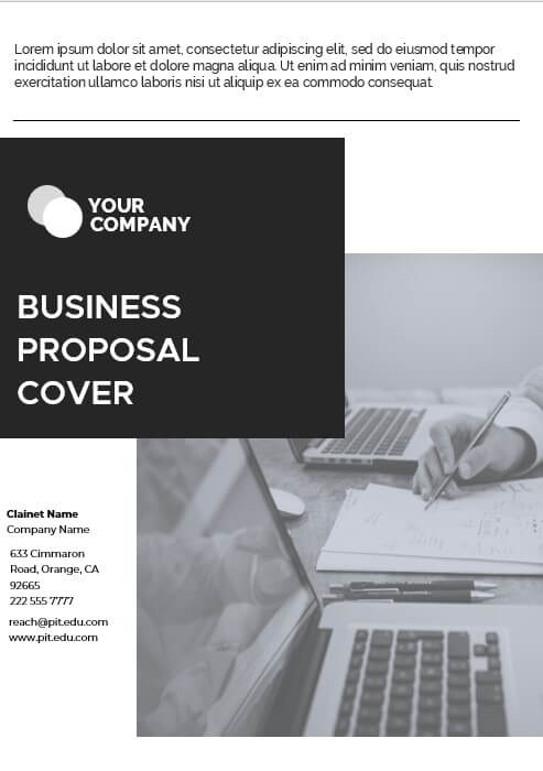 business proposal cover template 2