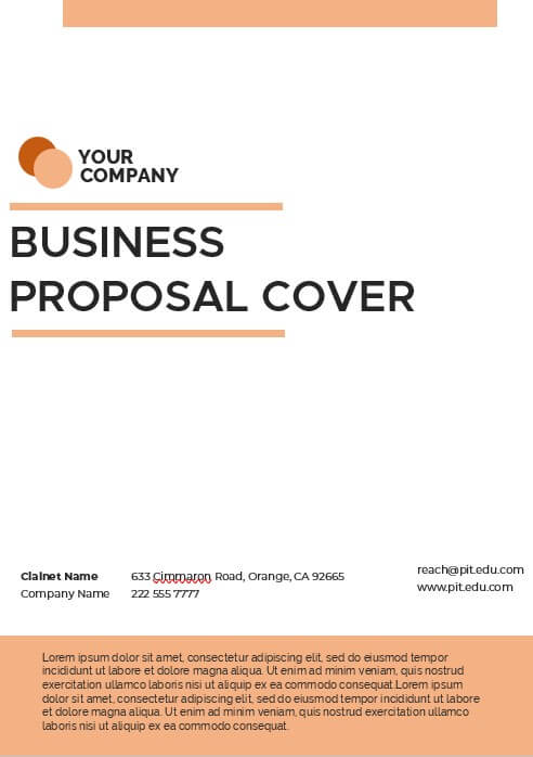 business proposal cover template 6