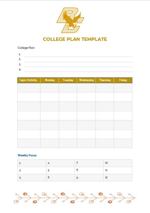 college plan template 4