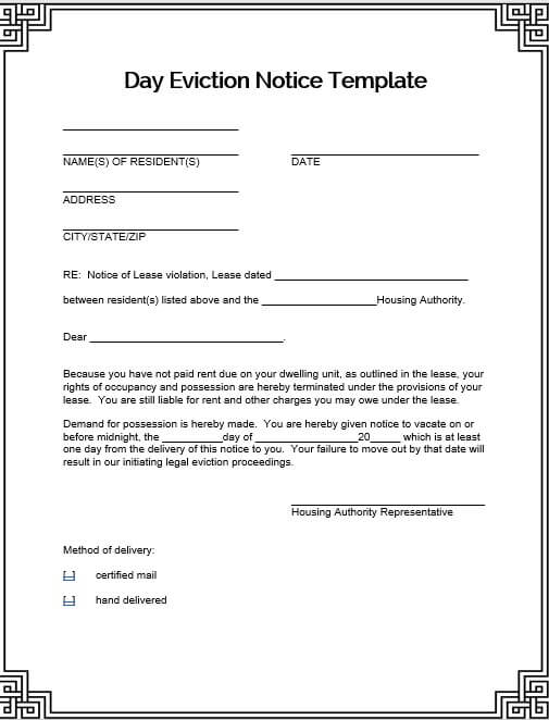 day eviction notice template 2