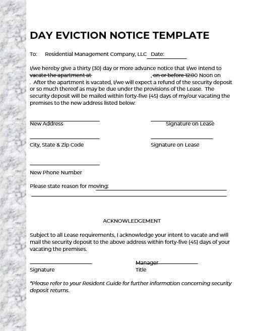 day eviction notice template 5