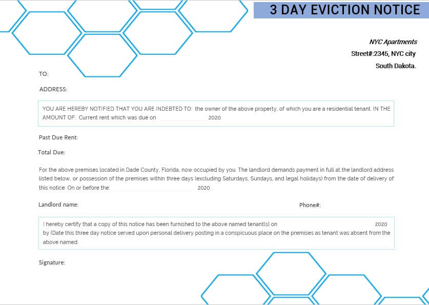 day eviction notice template 7 1