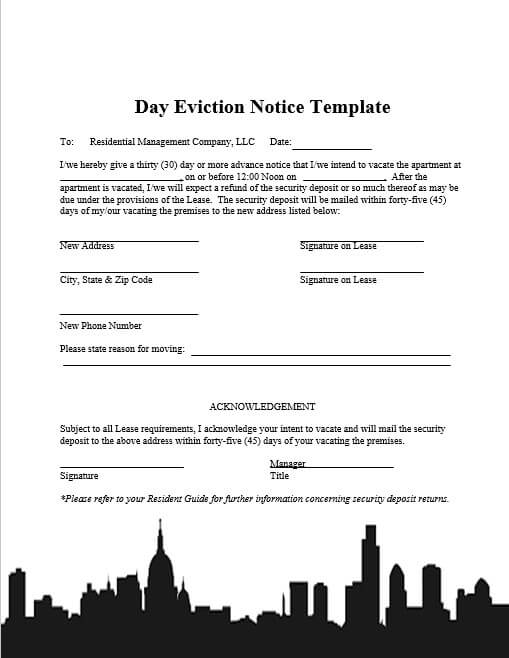 day eviction notice template 8