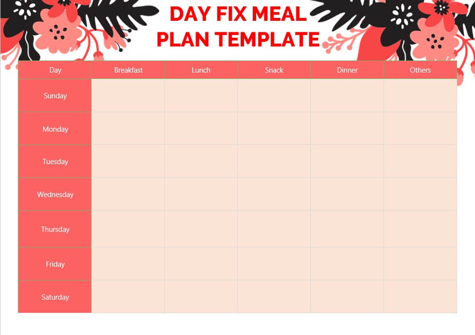 day fix meal plan template 10