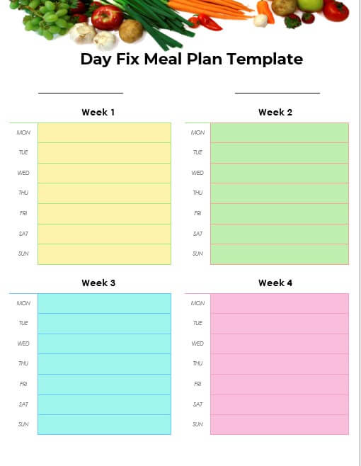 day fix meal plan template 6