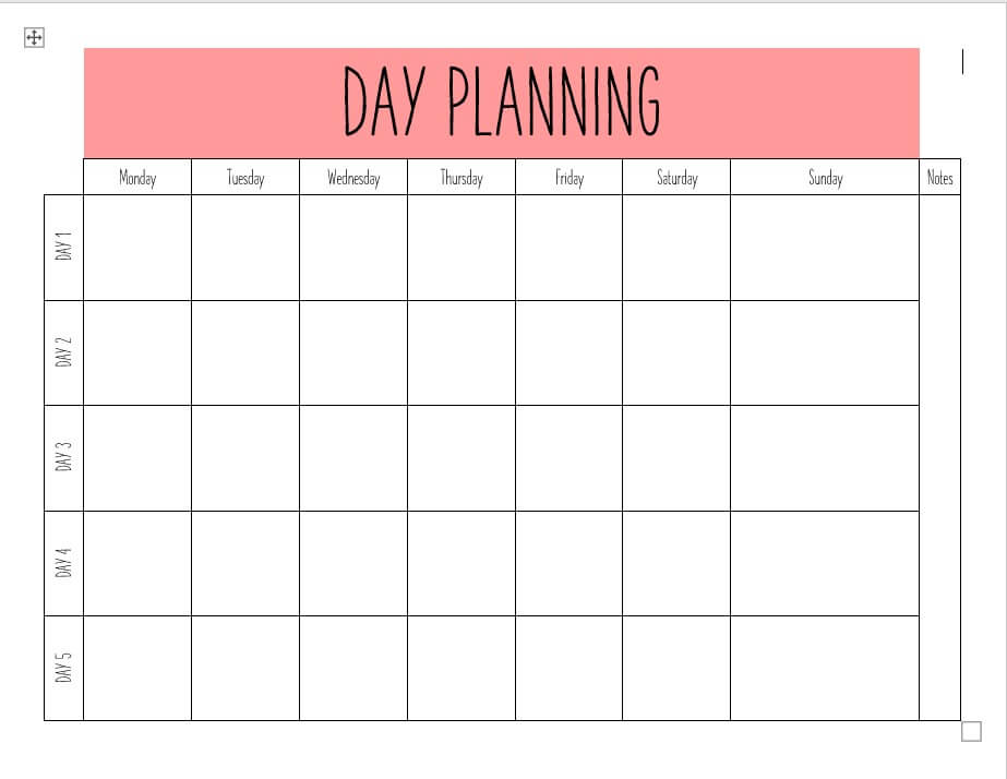 day planning 3