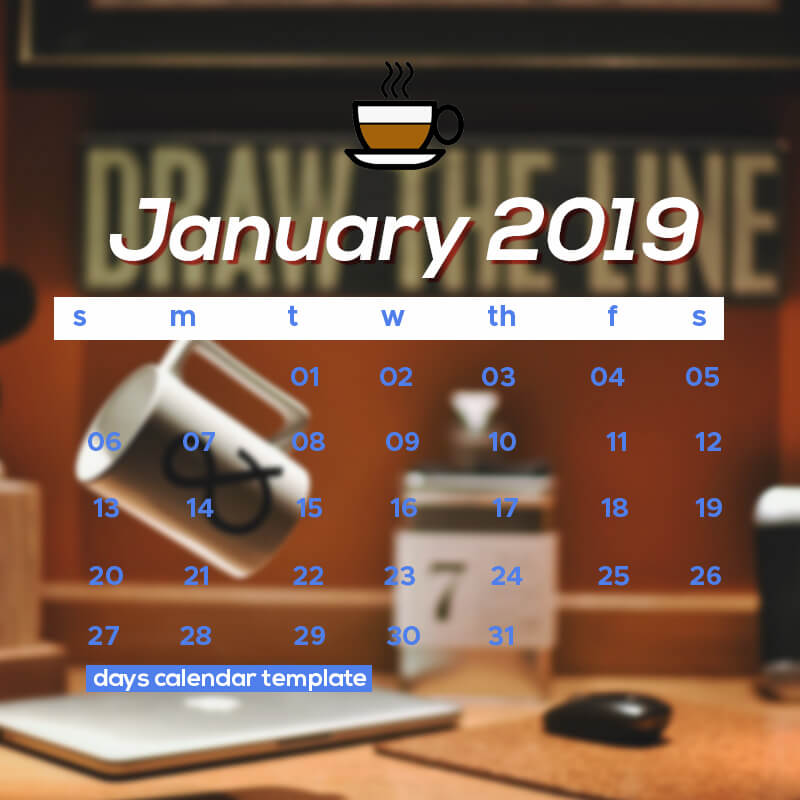 days calendar template Free PSD Templates Ideas