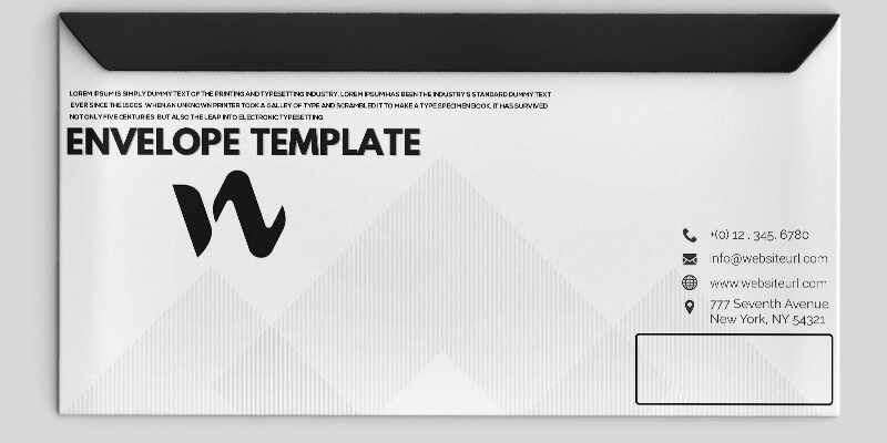 envelope template in Photoshop PSD