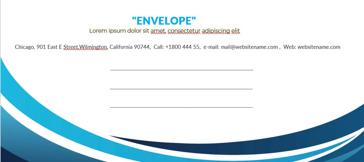 envelope template word 7