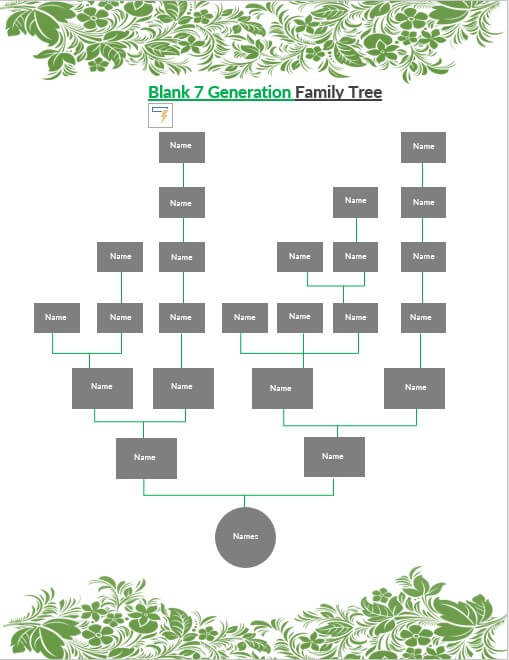 generation family tree template 1