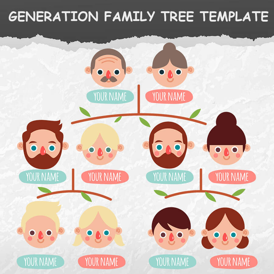 generation family tree template Free Templates in PSD file