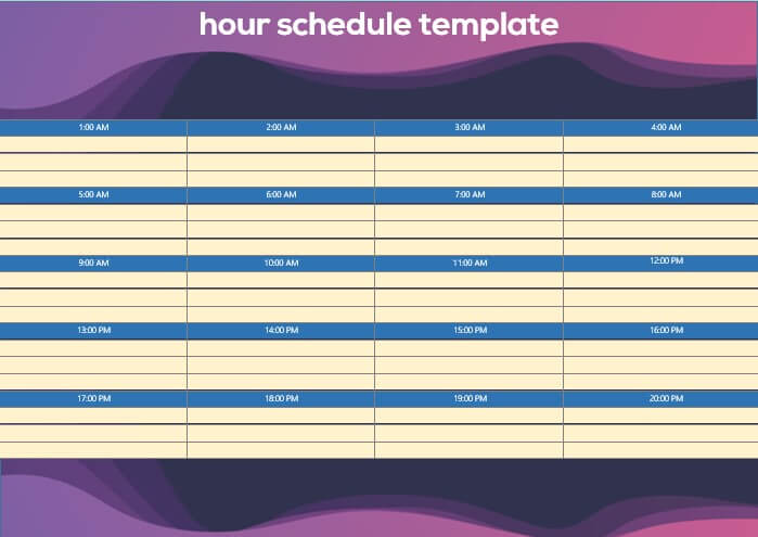 hr schedule template 1