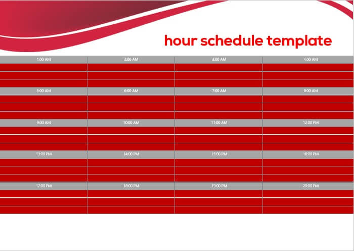 hr schedule template 4