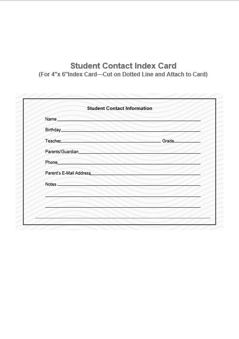 index card template 1 1