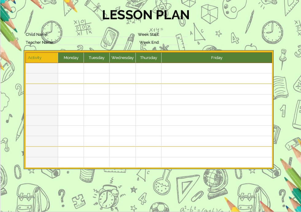 lesson plan template 10
