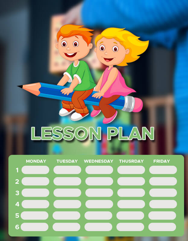 lesson plan template PSD File Free Download