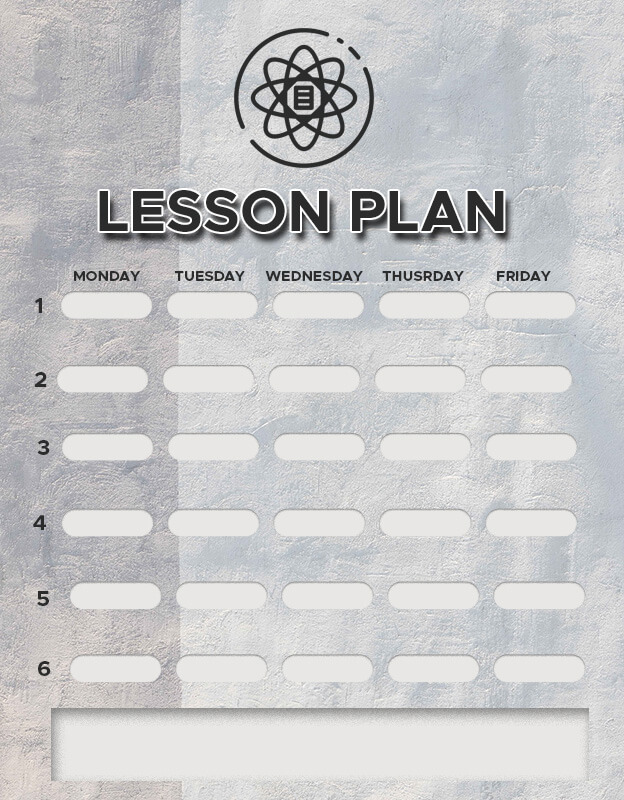 lesson plan template PSD idea Design Sample