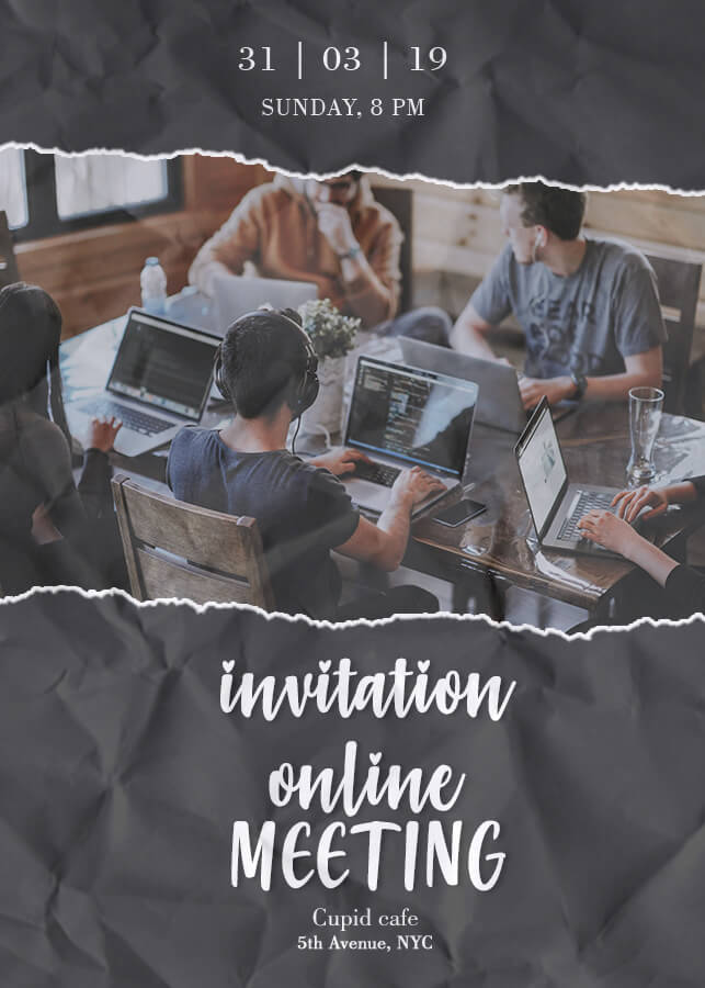 meeting invitation Free Templates in PSD file
