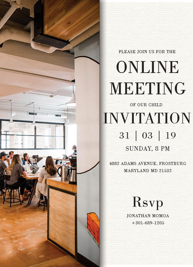 meeting invitation PSD File Free Download