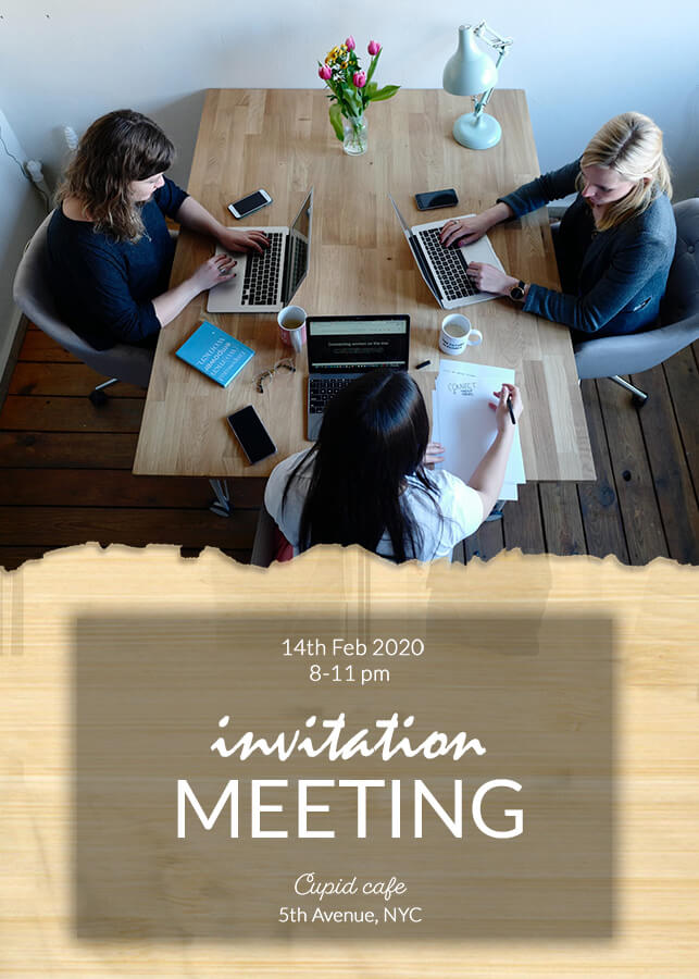 meeting invitation PSD idea Design Sample