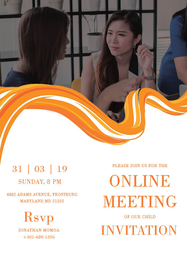 meeting invitation Templates for Photoshop