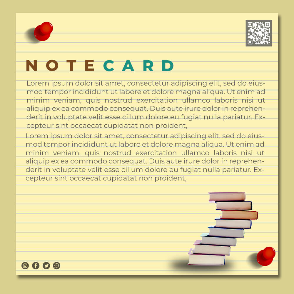 note card Customizable FIle PSD Templates