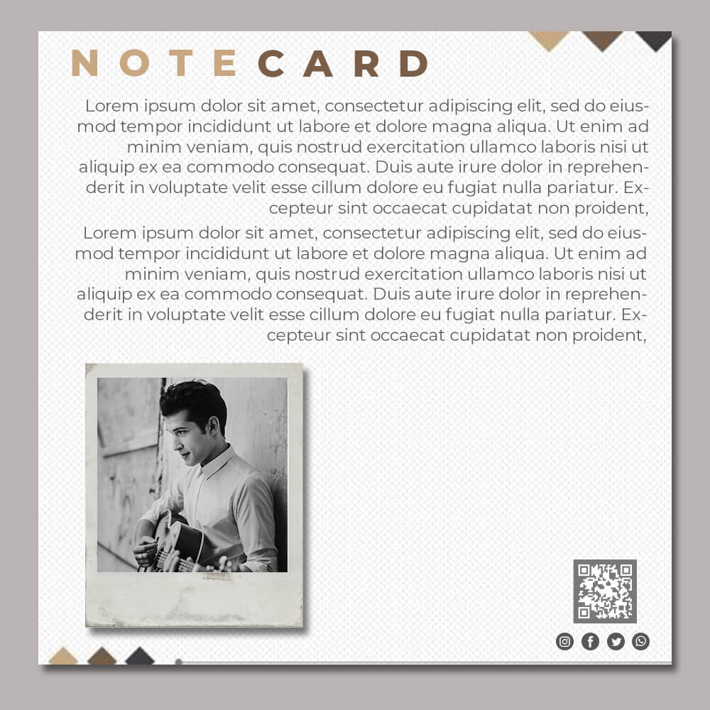 note card PSD File Free Download