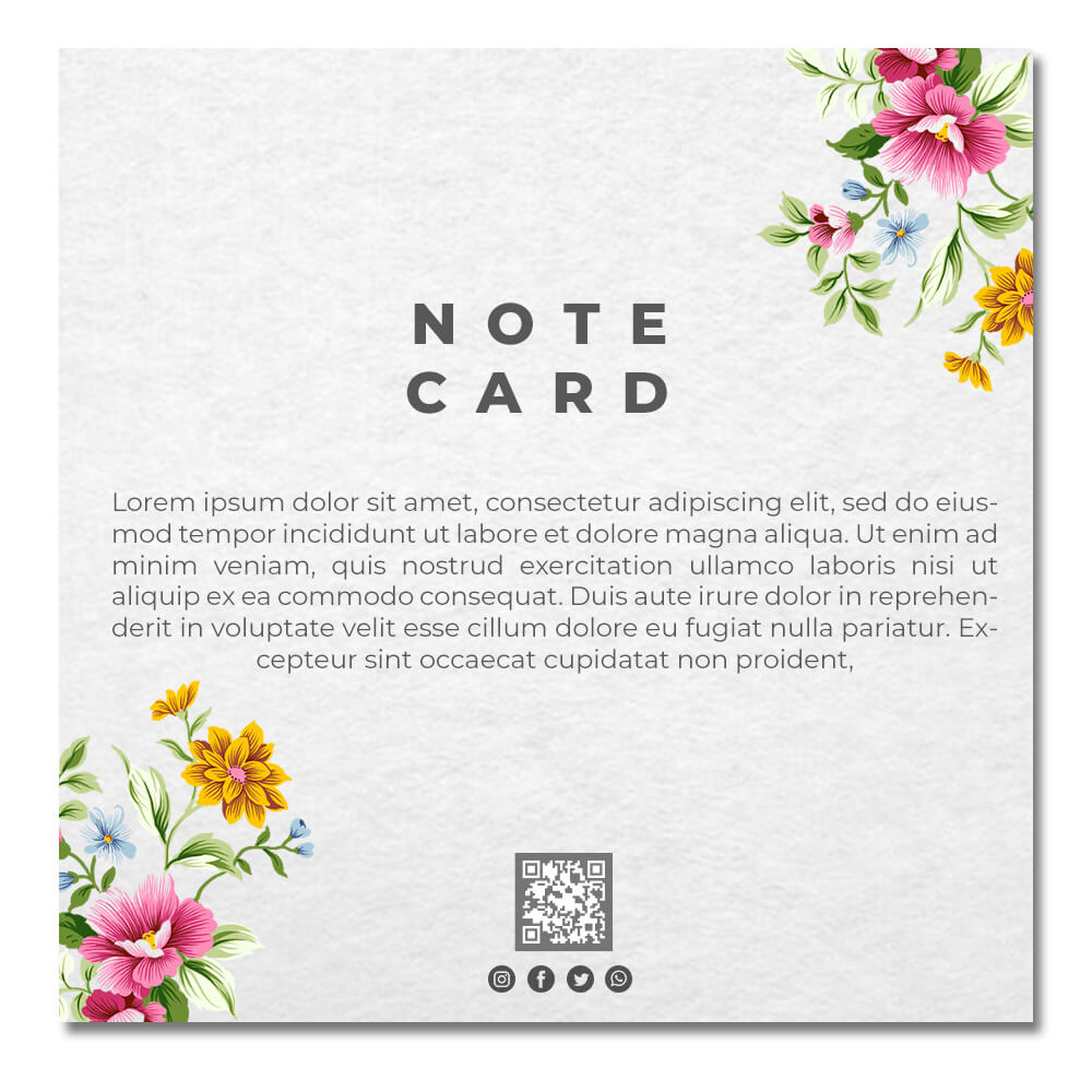 note card PSD idea Design Sample
