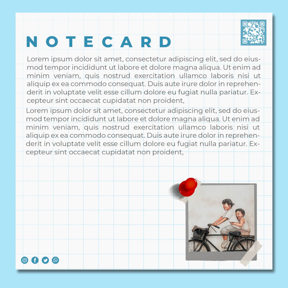 note card in Photoshop PSD