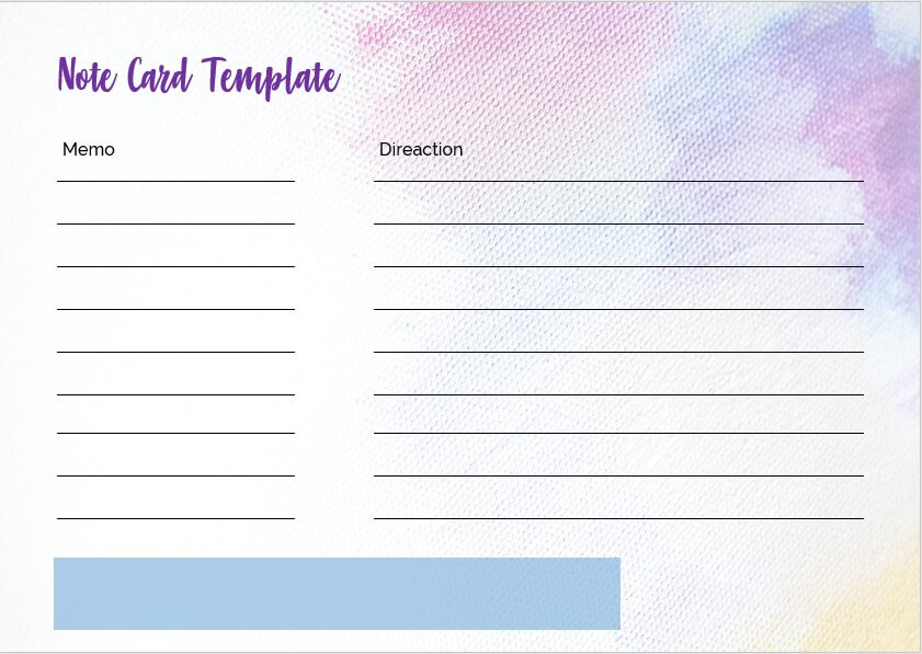 note card template 2