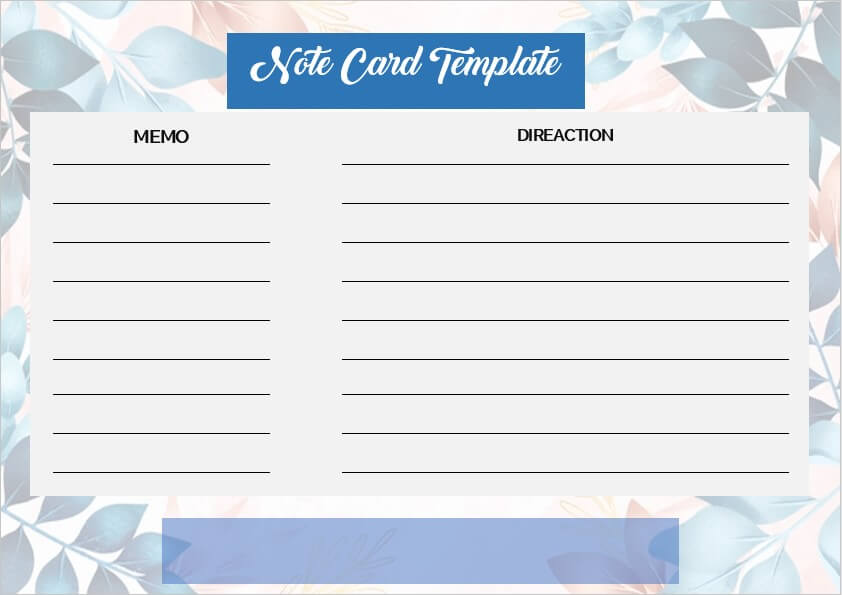 note card template 5