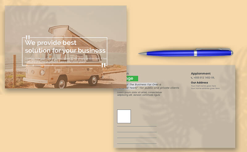 post card Free Templates in PSD file