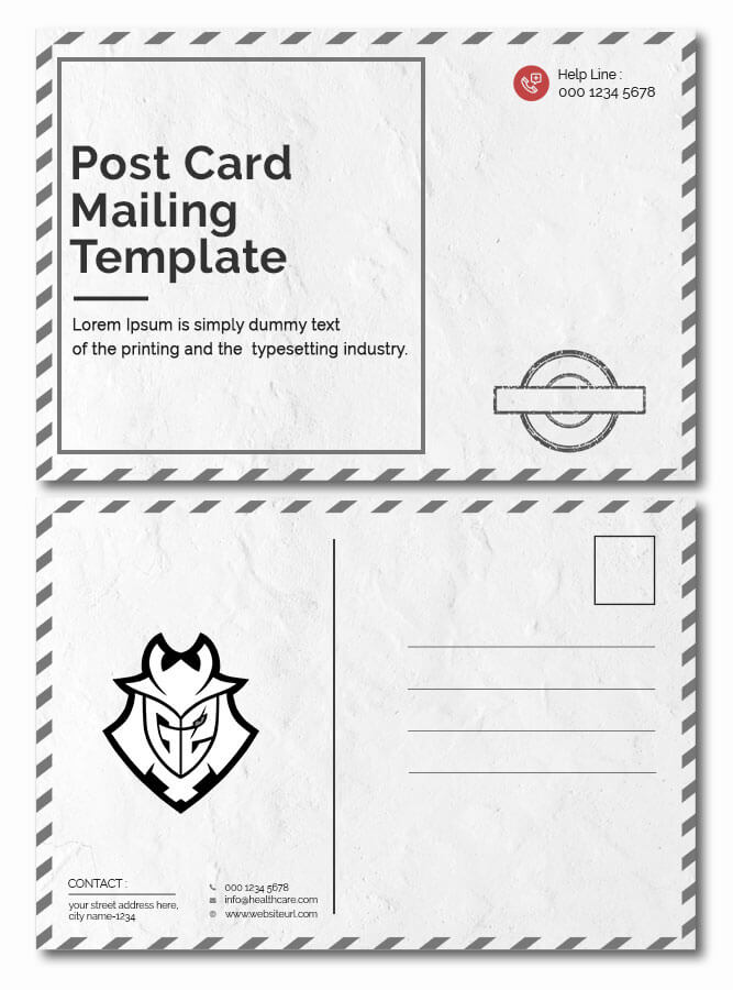postcard mailing template Free Templates in PSD file