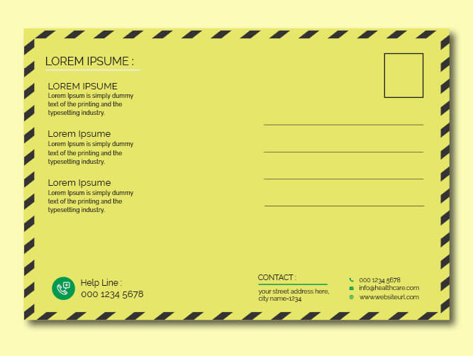 postcard mailing template Templates PSD Free file 1