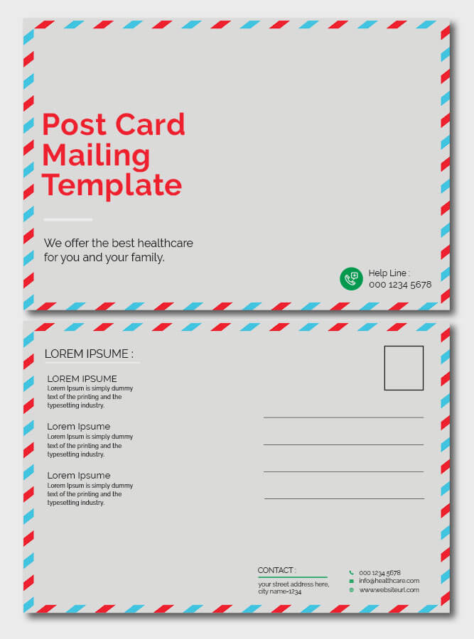 postcard mailing template Templates PSD Free file