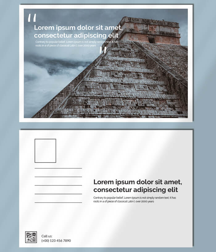 postcard template PSD idea Design Sample